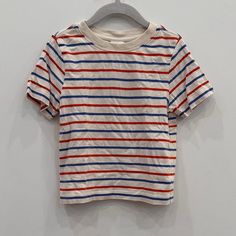 Hanna Andersson Classic Stripe T-Shirt - Red, Blue, and Cream